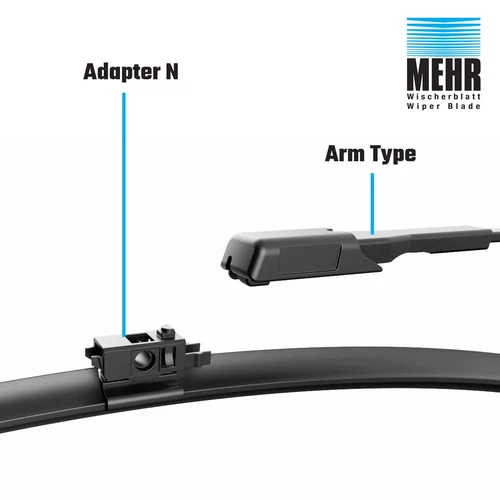 Mehr Wiper Blade Flat Front Kit Fits: Mercedes EQC-Class [293] 2019 -Onwards - Bild 2 von 9