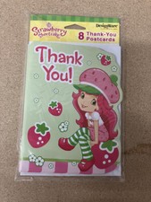 Strawberry Shortcake Party Supplies Thank You postcards with Envelopes 8ct