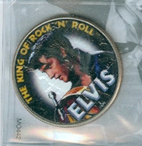 2011 Kennedy Half Dollar painted Obverse Elvis King of Rock and Roll