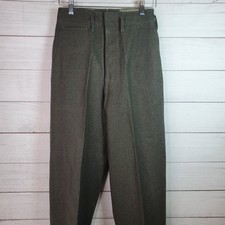 WW2 US Army Wool Field Trousers Pants 30x30 Men Military Green Vintage 1940s