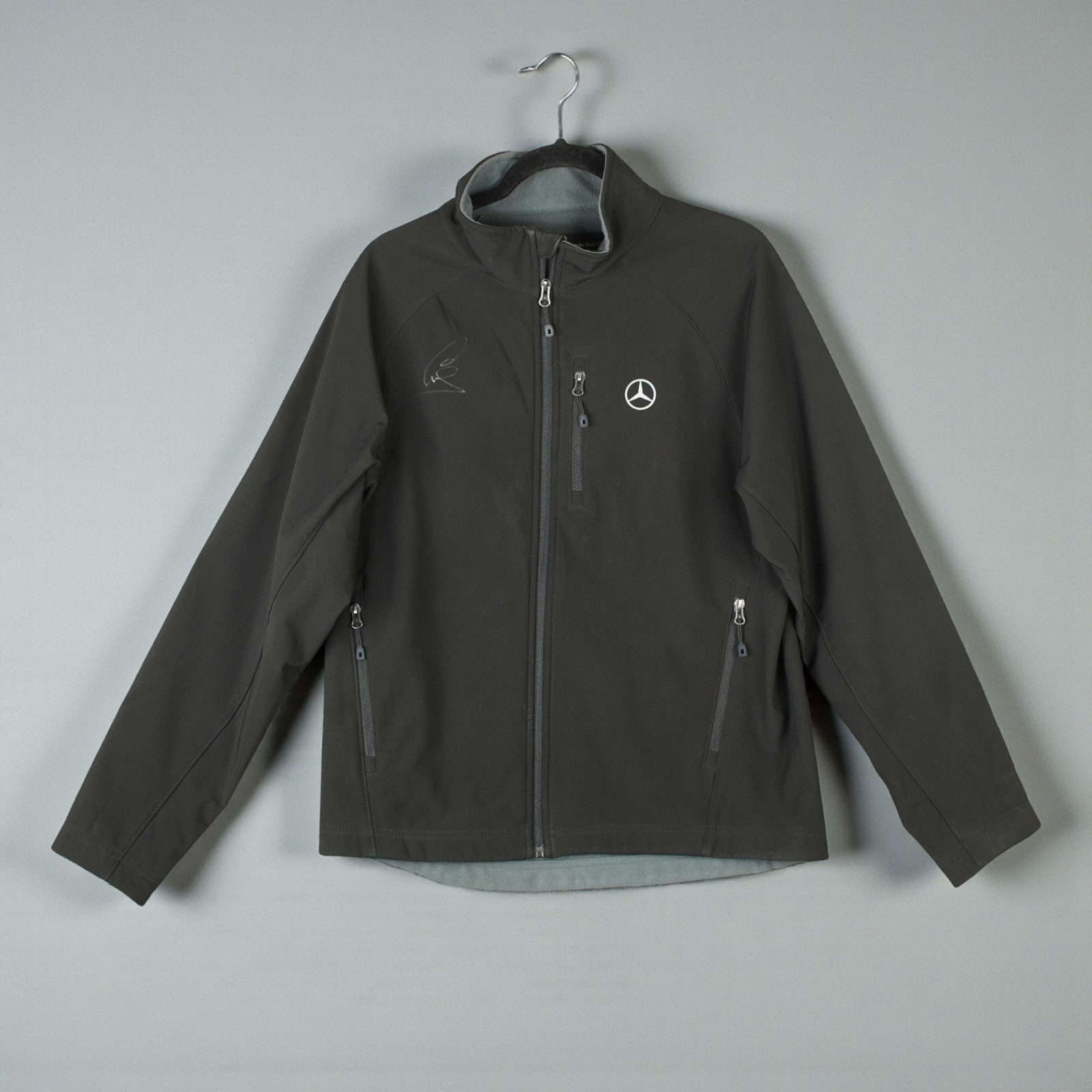 Mercedes Benz USA Collection Softshell Full Zip Fleece Lined Jakcet Mens M Black