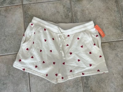 NWT Women s Colsie Target Heart Sweat Shorts Size Large JJ