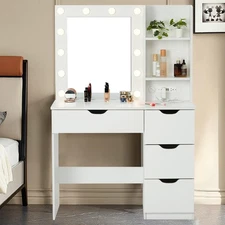 Makeup Vanity with Lights Vanity Desk with Mirror Vanity Table Only