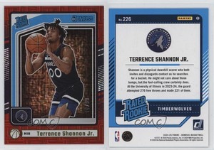 2024-25 Panini Donruss Rated Choice Red /99 Terrence Shannon Jr #226 Rookie RC