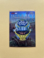 2025 Topps Chrome F1 Fernando Alonso Helmet Refractor