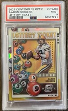 2021 Panini Contenders Optic - Lottery Ticket Aaron Rodgers PSA 9 Packers