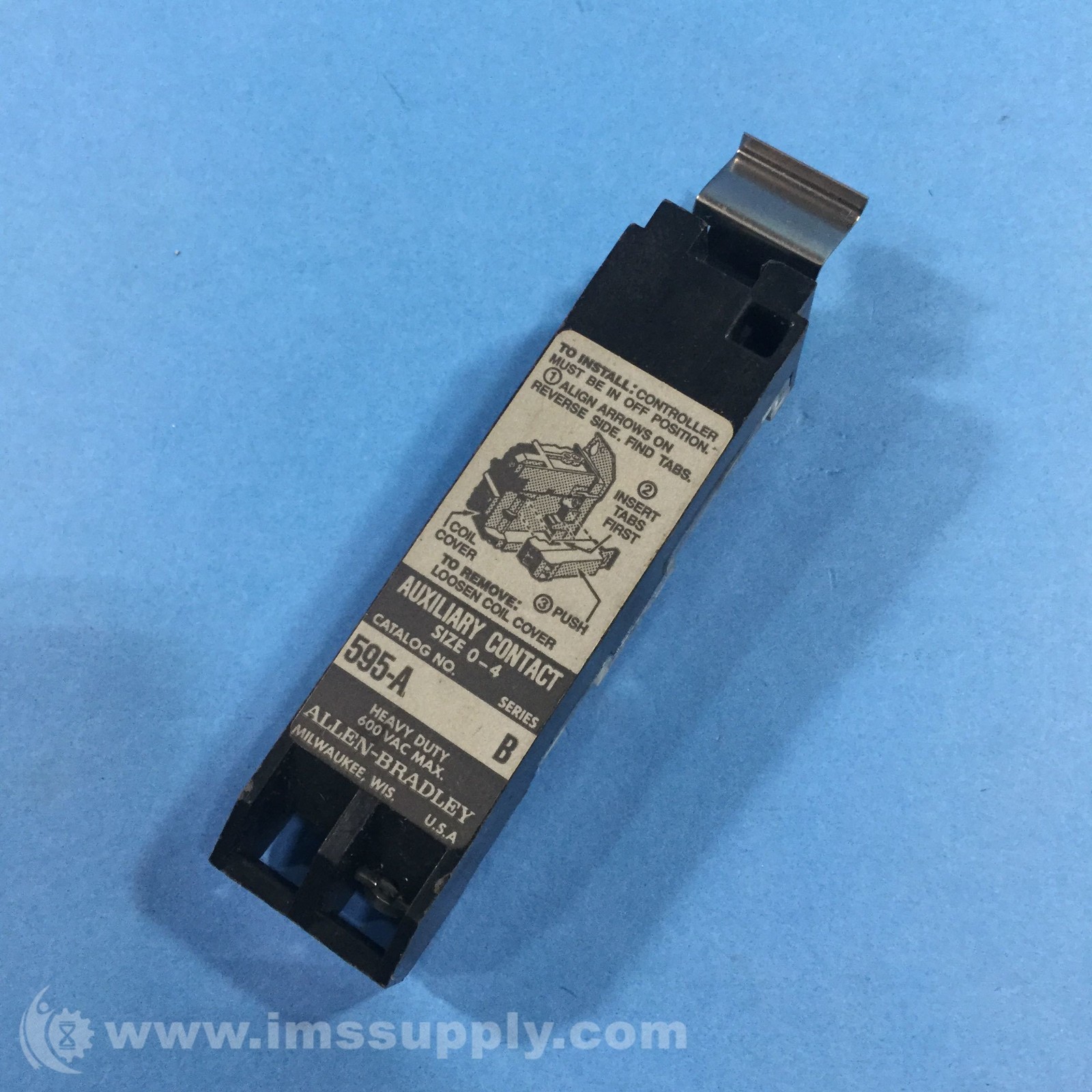 Allen Bradley 595-A Auxiliary Contact, NEMA Size 0 - 5, Series B USIP