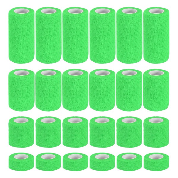 "1\"/2\"/3\"/4\" 24 Stk 5 Yard FüR Self Adhesive Bandage Wrap Bright Green"-image