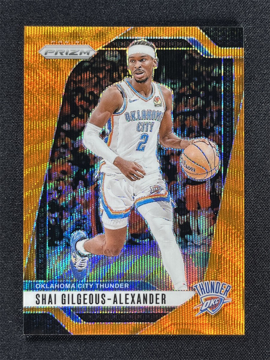 2024-25 Panini Prizm Shai Gilgeous-Alexander #113 Orange Wave Prizm Thunder /60