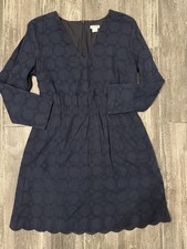 J Crew Womens Blue Size 6 Long Sleeve Dress