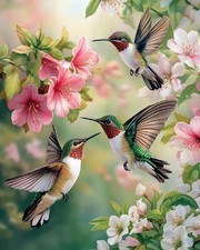 MBNTJHT DIY Hummingbird Paint by Numbers Kit for Adults 16X20inch, MT21921