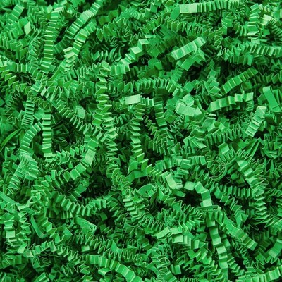 Mefleet 1/2 LB Crinkle Cut Paper Shred Filler 8 oz Green Crinkle Shredded Pap...