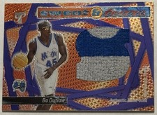 2001 Topps Pristine Sweat & Tears Bo Outlaw Game Used Towel SSP Logo Magic 🔥 🔥