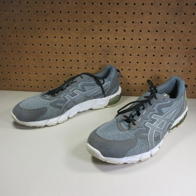 Asics mens gray an white Gel Quantum 90 3 running shoes 14 M