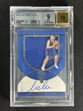 2018-19 Crown Royale Luka Doncic Silhouettes Patch Auto RC RJA /199 BGS 9/10