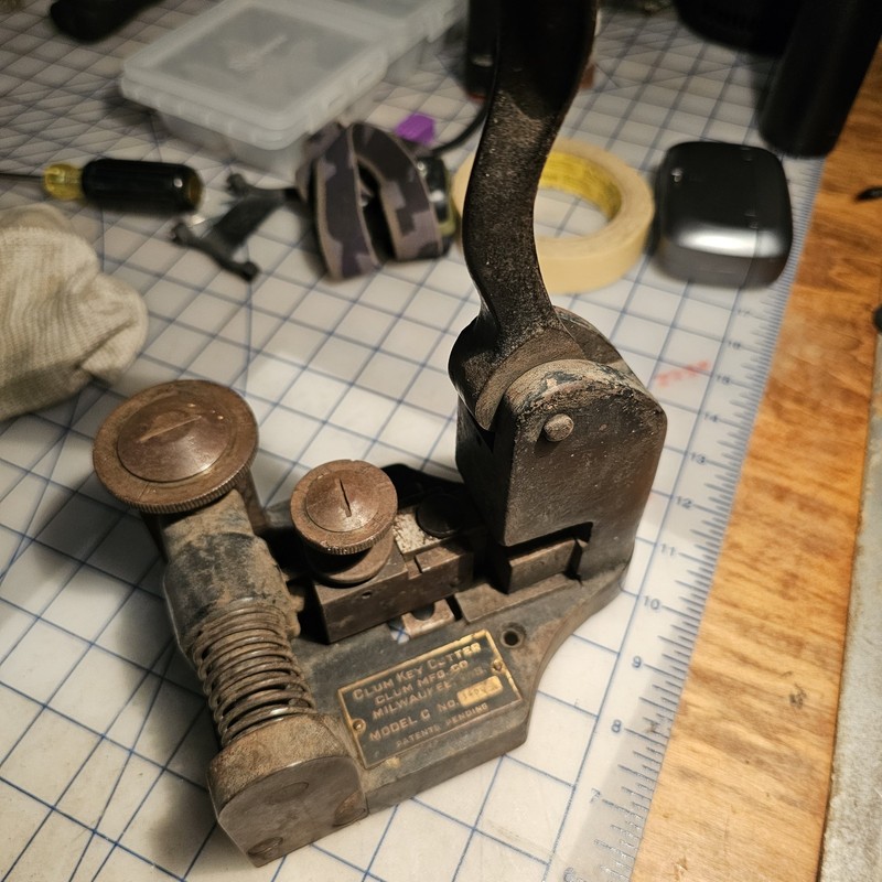 Antique Clum Model C Key Cutter  Ford Model T 1920s Locksmithing Tool