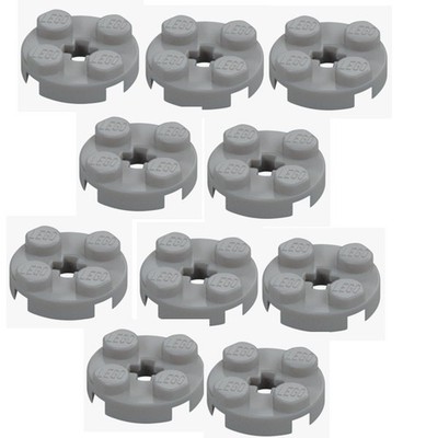 LEGO 10x Runde Platte 2x2 Grau Round Plate 4032 4211475 Medium Stone Grey NEU