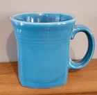 Fiesta Ware PEACOCK BLUE Square 12 oz Coffee Mug  Made in USA, like nu
