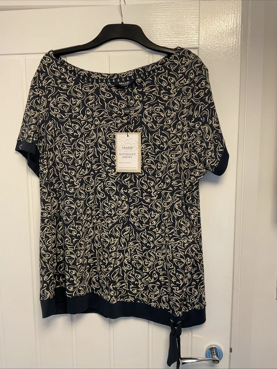 Pull Femme Maine New England Taille 22 Multicolore Rayé Demi-zip