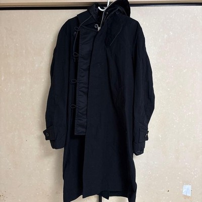 Sacai 21SS Oxford Coat Men's Black Different Button Switching Design M