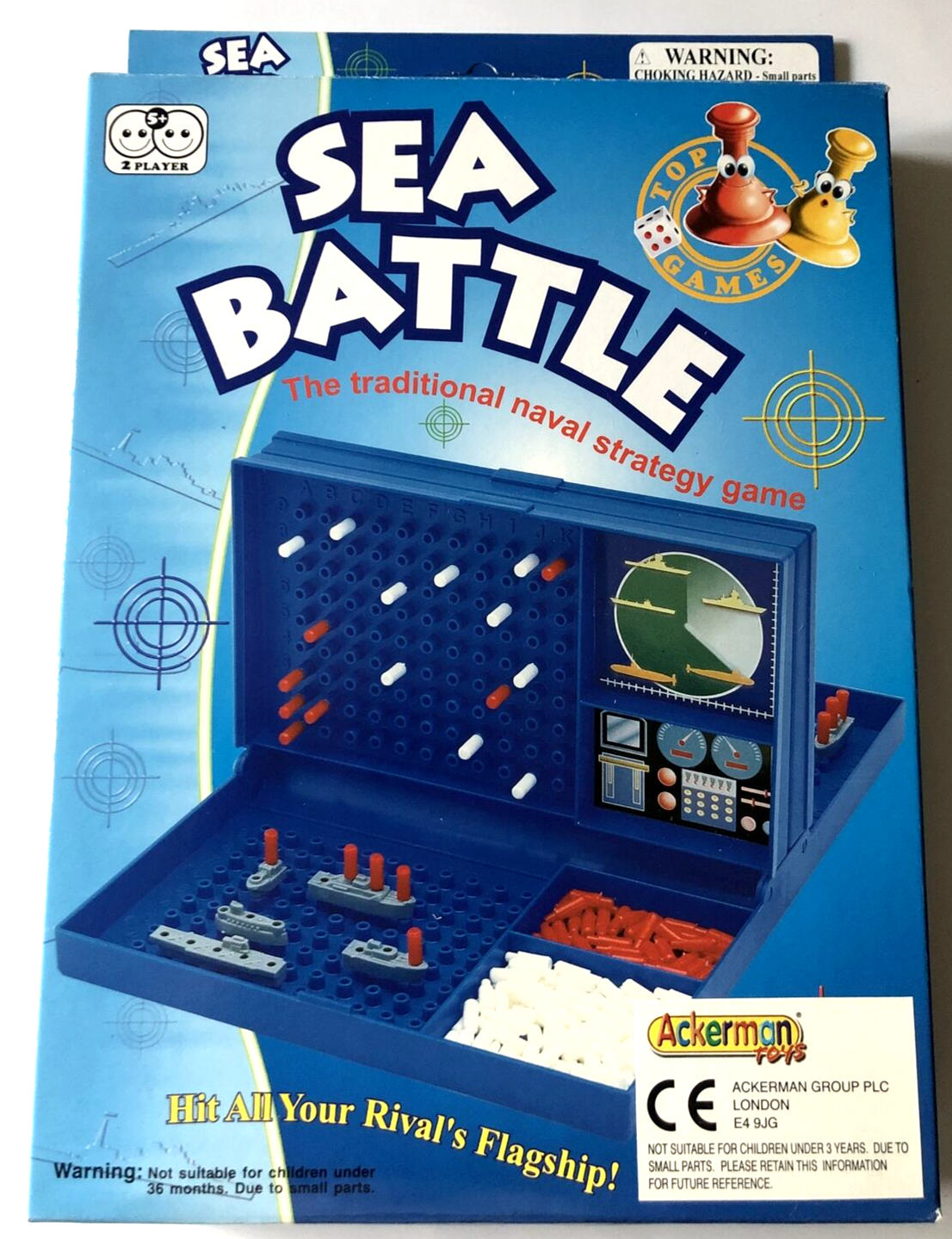 Ackerman Toys Sea Battle Game Strategy Board Game Boxed