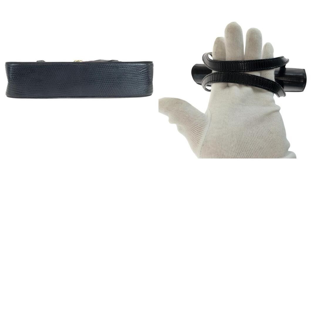 GUCCI Vintage Interlocking Black Gold Hardware Leather Bag Used thumbnail 4