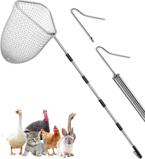 Chicken Net,Small Animal Catcher Trap Net Adjustable from 25.5 inches to 61 inch