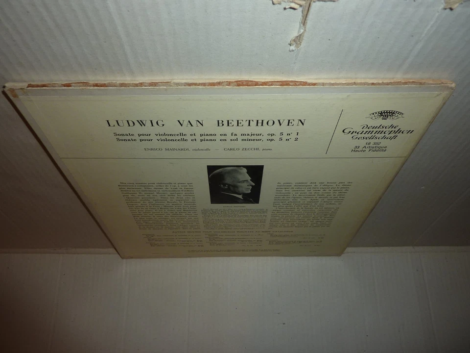 RARE ENRICO MAINARDI & CARLO ZECCHI - Beethoven Sonates . LP 33T . DGG 18352 - Photo 3/4