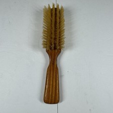 Vintage Wooden Hair Brush Boar Hair Bristles 8” Unbranded