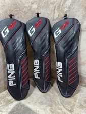 PING G410 Hybrid Golf Club Head Covers Set of 3 Black Red White