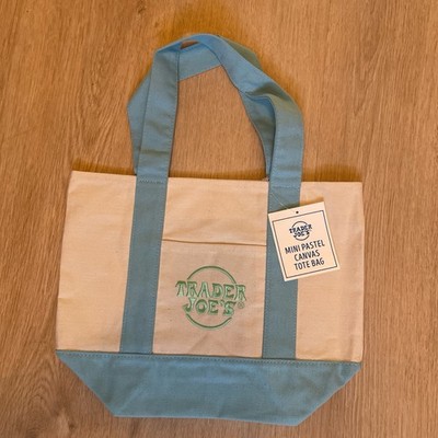 Trader Joe's Mini Tote Bag Blue