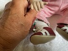 Unbranded Kids Pink White Overalls Porcelain Doll — photo 8