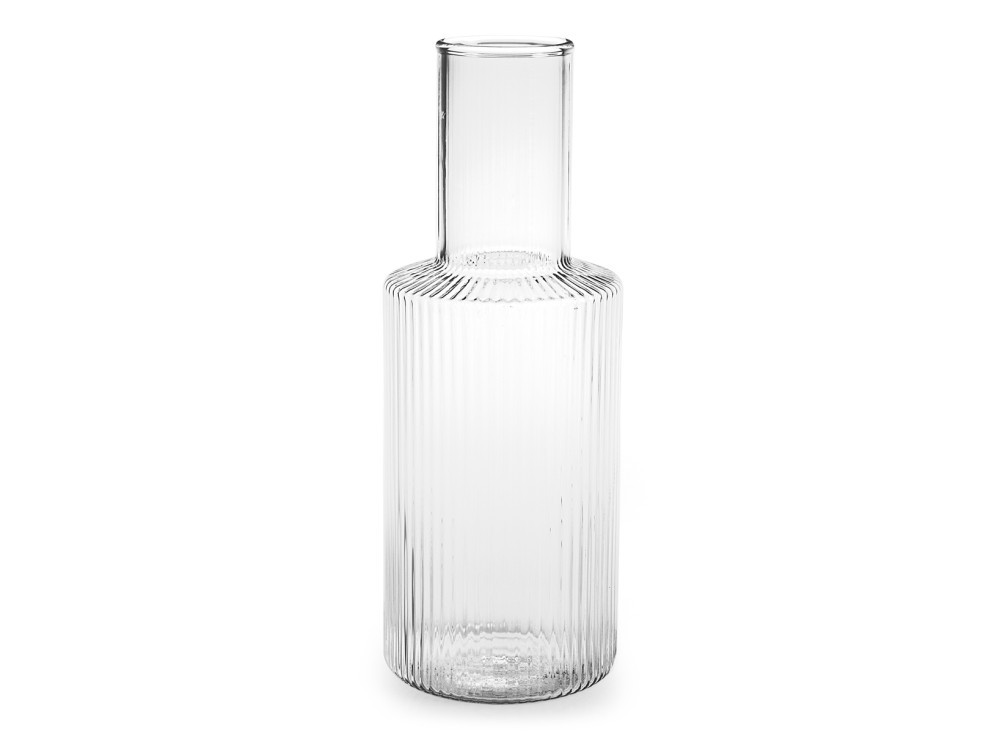 H&H Epoque Bottle In Clear Ribbed Glass Lt. 0.85
