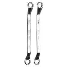 2pcs 45 Degree Offset Box End Wrench 10mm x 12mm Metric 12 Point CR-V Double Box