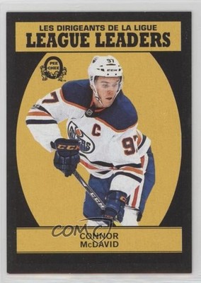 2018-19 O-Pee-Chee League Leaders Retro Black 28/100 Connor McDavid #595 15ok