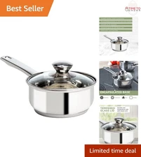 Stainless Steel Sauce Pan 1 Quart Induction Oven Safe Dishwasher Safe