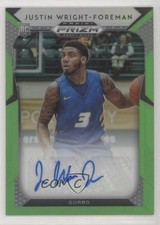 2019 Panini Prizm Draft Picks Neon Green /100 Justin Wright-Foreman #53 Auto 0c2