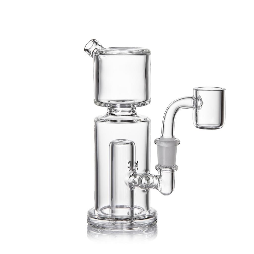 MJ Arsenal COLUMN MINI RIG Water Pipe 5" Clear 10mm Borosilicate Glass MJA