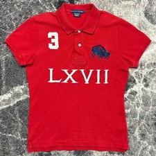 Polo Ralph Lauren Shirt Youth Large Big Pony Red Rugby Embroidered Kids Boys