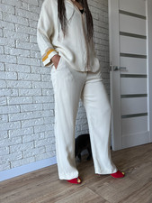 Loro Piana Beige Women Suit Size 42-44 EU 100 Seta Silk