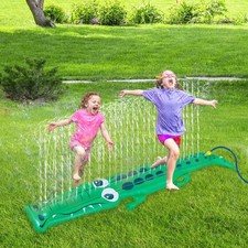 Crocodile Sprinkler 96x13" Kids Outdoor Inflatable Water Play Yard Hose Toy