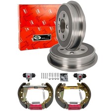 TRW Bremstrommel Vormontiert Bremsbacken Set Hinten für FABIA VW POLO 9N 6R1