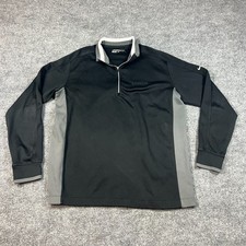 Nike Golf Dri Fit Top Men Large Black Samsung Logo Quarter Zip Athleisure Tennis