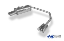 FOX Duplex Komplettanlage Peugeot 206cc S16 Cabrio ab 99 2.0l 100kW je 1x135x80