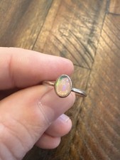 Natural Ethiopian Welo Opal Ring Stamped 925 Size 8.5