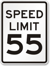 Speed Limit Sign Aluminum Weatherproof Outdoor Metal Traffic Sign 8x12