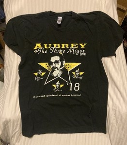 Drake Migos 2018 Aubrey and the Three Amigos Rap T-shirt Tour Concert Large