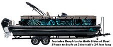 Tiki Hawaii Tropical Palm Fern Decal Graphic Fishing Boat Pontoon Wrap Vinyl Kit