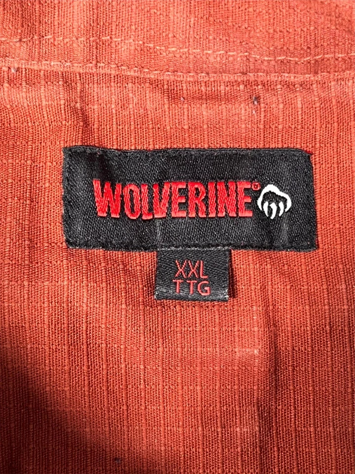 Wolverine Men's Ripstop Cotton Button-Down Shirt Long Sleeve Rust Size XXL - Image 3 of 4