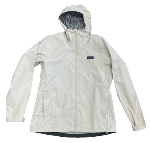 Patagonia Jacket Womens Small White H2No Waterproof Hooded Rain